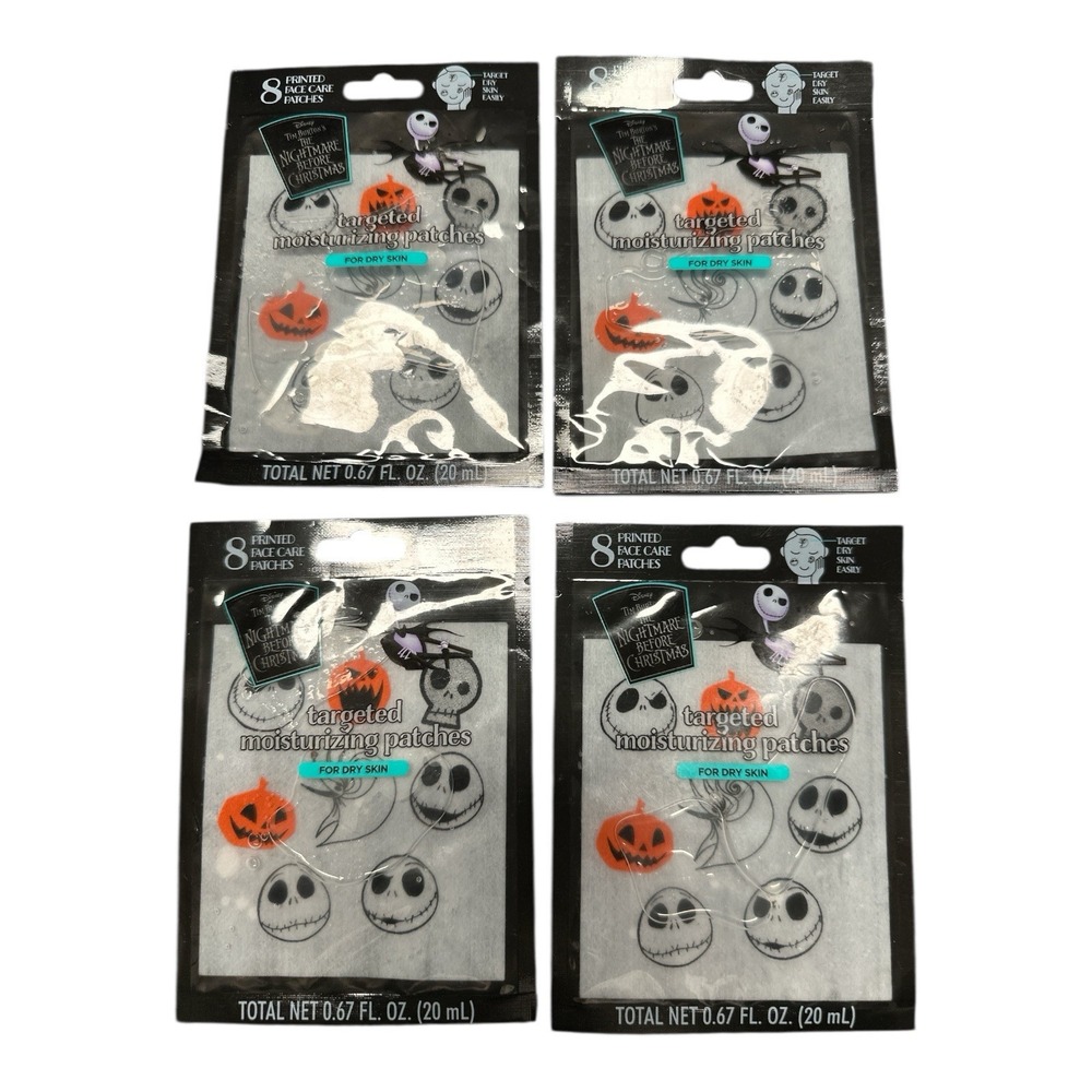 Nightmare Before Christmas Jack Targeted Moisture 32 Patches 4 Dry Skin Lot Of 4